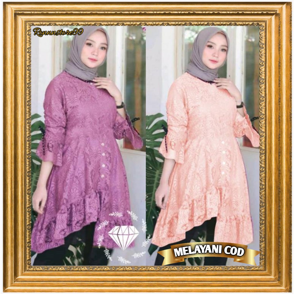 Tunik Kebaya Brukat Modern Kebaya Mr Iriana Bahan Brukat Furing Pesta Kondangan Terbaru 2021
