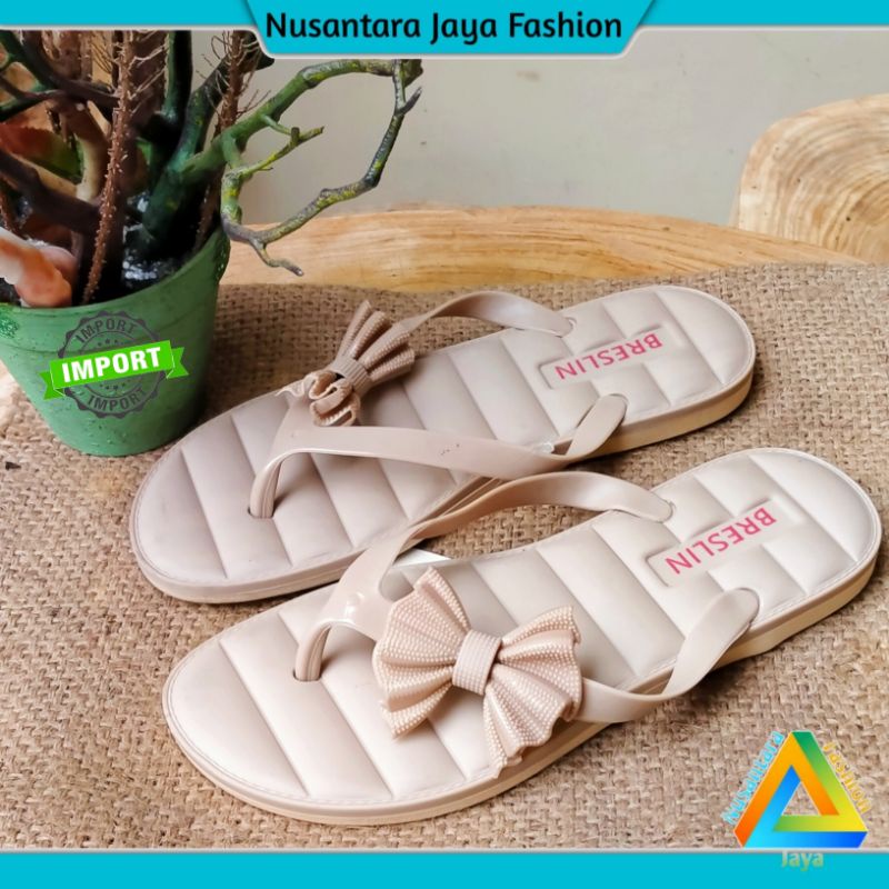 PREMIUM - Sandal Jepit Pita Wanita Import / Sandal Wanita Jelly Teplek 1206-3 1069-1