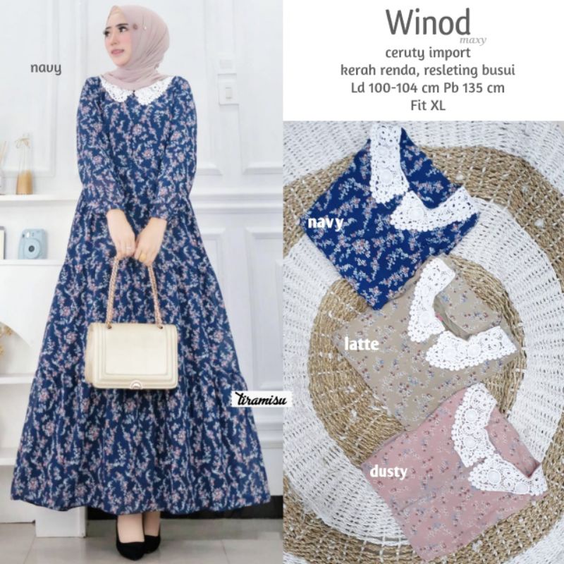 Winod Gamis Maxy//Gamis Ceruty import//gamis terbaru