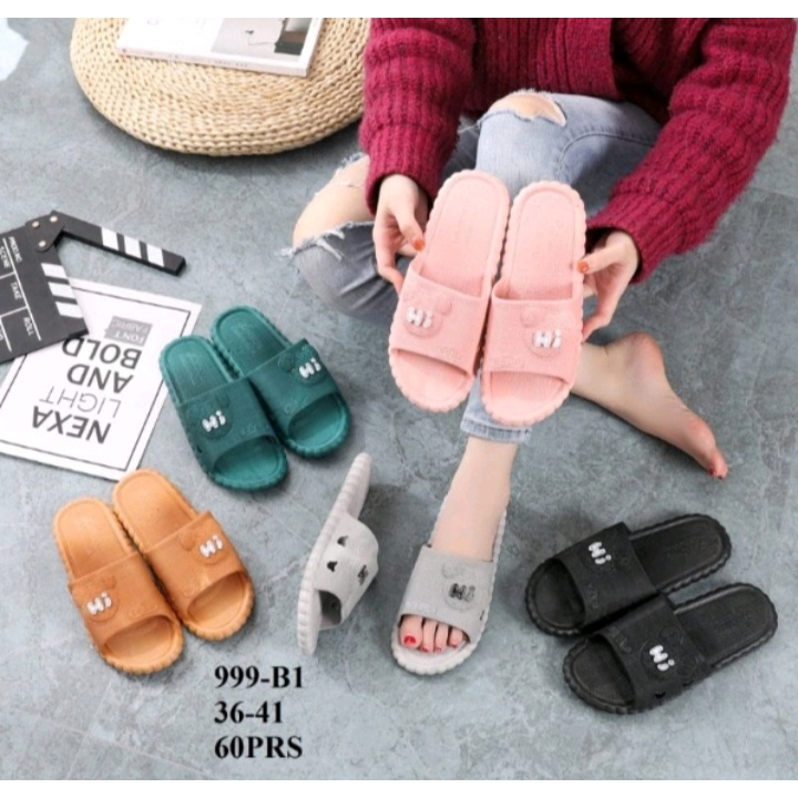 sandal slop wanita BEAR jelly import BM-999 ukuran 36-40