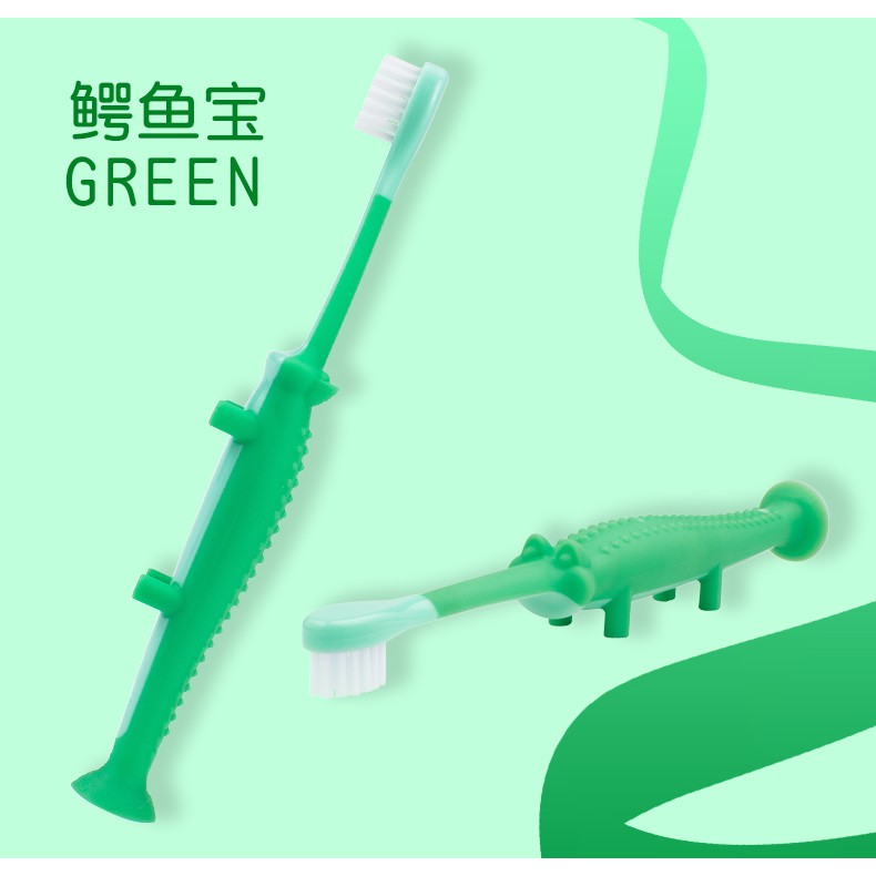 Dr Brown's - Toddler Toothbrush CROCODILE GREEN