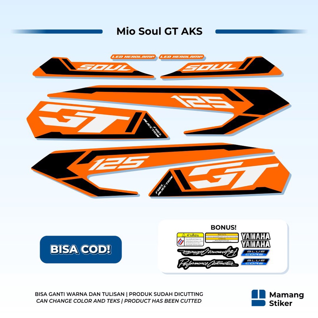 Striping Yamaha Mio Soul GT AKS 125 Variasi Original (5) 2015 2016 2017 2018 2019 2020 2021 LED Full