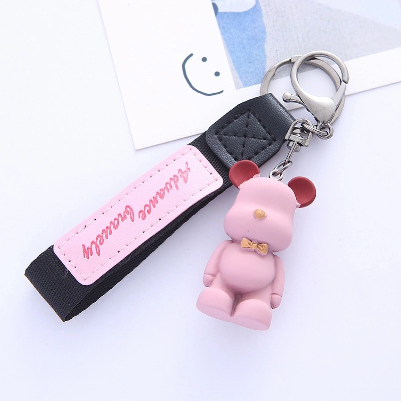 Gantungan Kunci Teddy Bear Murah Popobe Kado Unik Keychain Kaws Murah