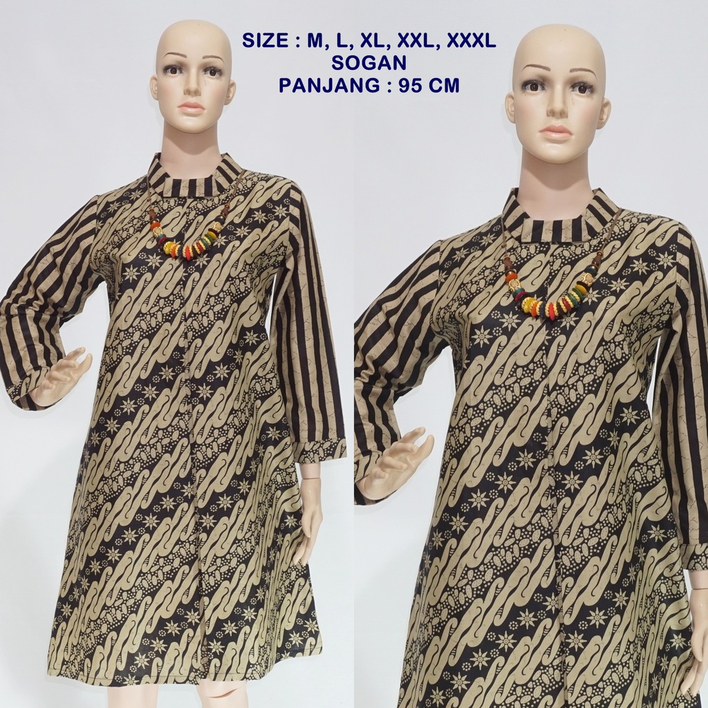  Atasan  Tunik Batik  Wanita  Kemplong Etnik DSC05213 Shopee  