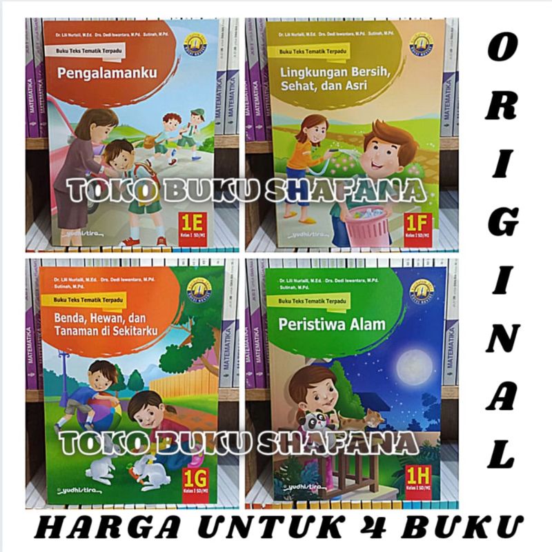 Paket 4 Buku Tematik Terpadu Yudhistira 1E 1F 1G 1H K13 Edisi Revisi Kelas 1 SD ORI