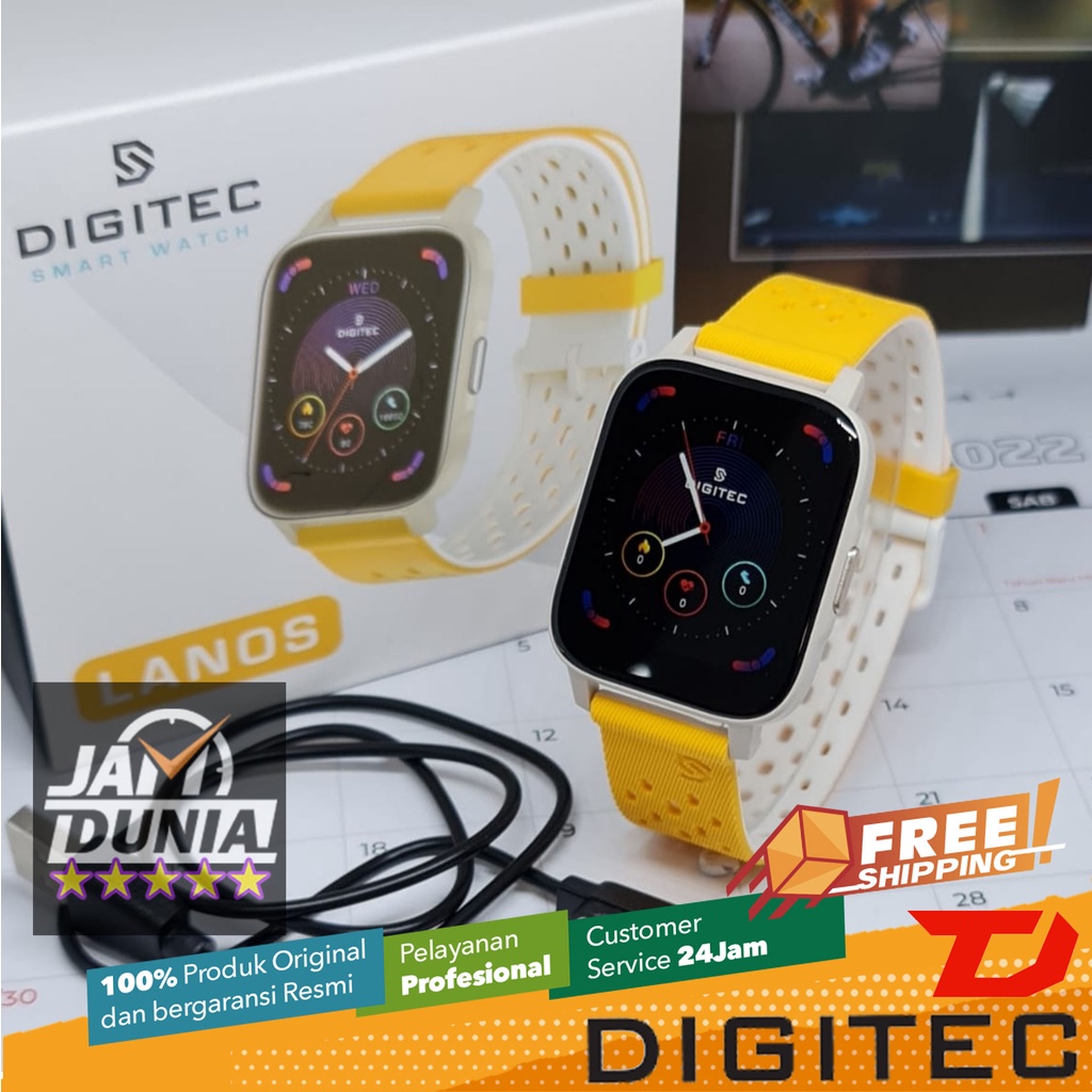 DIGITEC ORIGINAL - SMARTWATCH DIGITEC LANOS KUNING SMARTWATCH Jam Tangan Pria Wanita DIGITAL TR RS