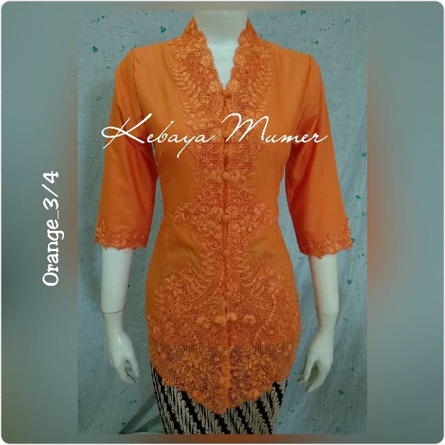 Kebaya Encim Murah. Kebaya Bordir. Kebaya orange. Kebaya Lengan Panjang.Kebaya 3/4. Kebaya Merah. Orange. Kebaya Coklat. Kebaya Abu abu