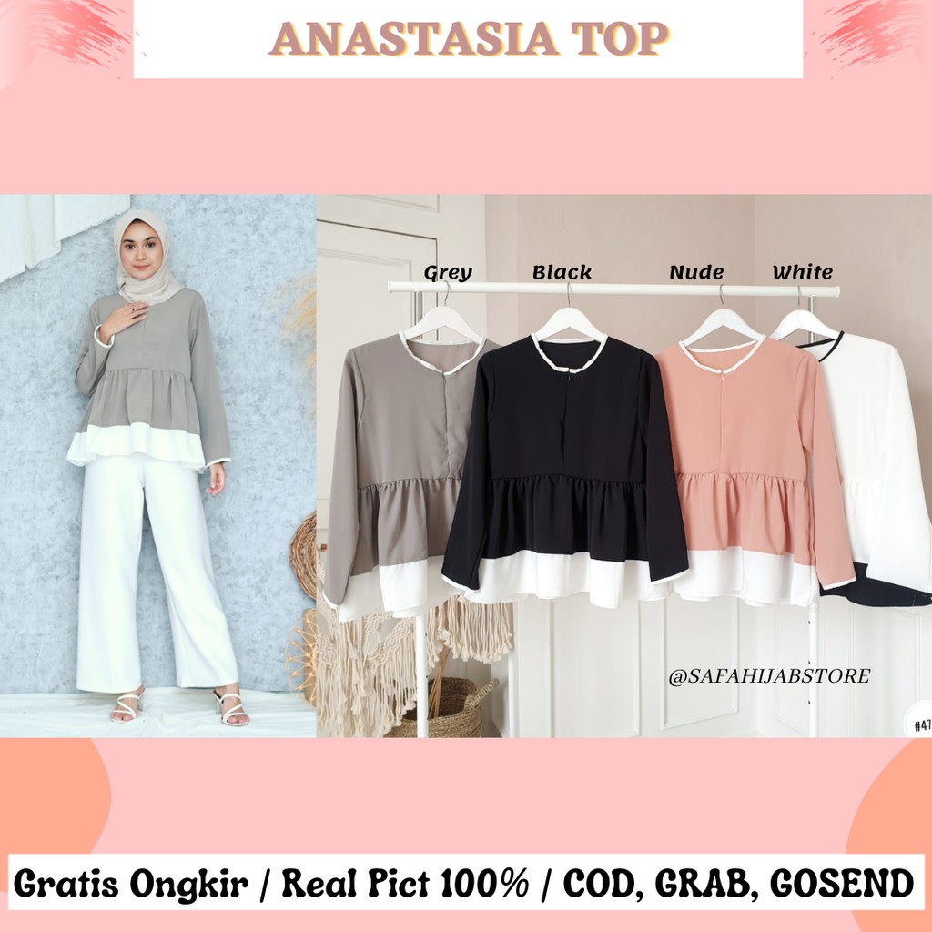 ANASTASIA TOP / BLOUSE / ATASAN KERJA / ATASAN WANITA