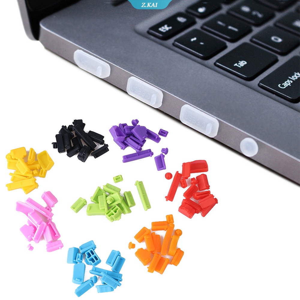 16pcs / set Plug Silikon Anti Debu / Air Port USB / HDMI / RJ45 Untuk Laptop