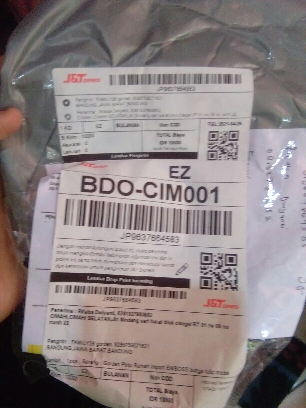 Gorden Pintu Rumah Import Emboss Bunga Tulip Model Smokring 10 Lubang 5 Gelombang Sizel120cm T 230cm