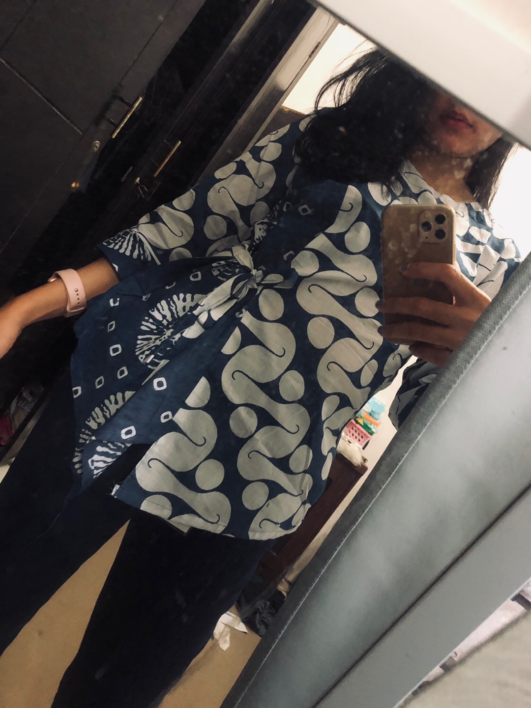 Tey-17 Batik Wanita Asj Sa Hrb026 Kenongo Kemeja Tosca Pendek