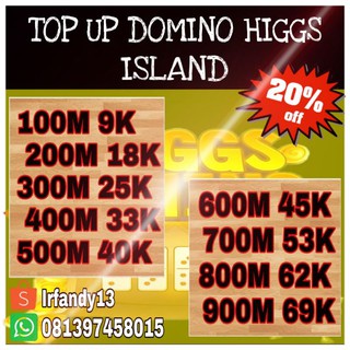 Promo Topup Koin Coin Chip Higgs Domino Island Shopee Indonesia