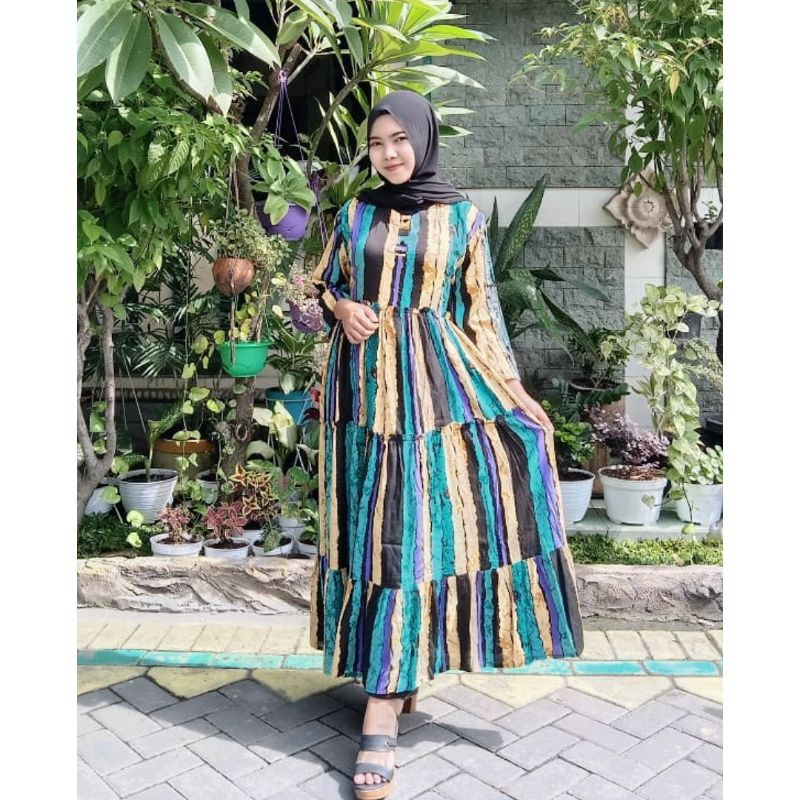 gamis rayoon premium motif salur