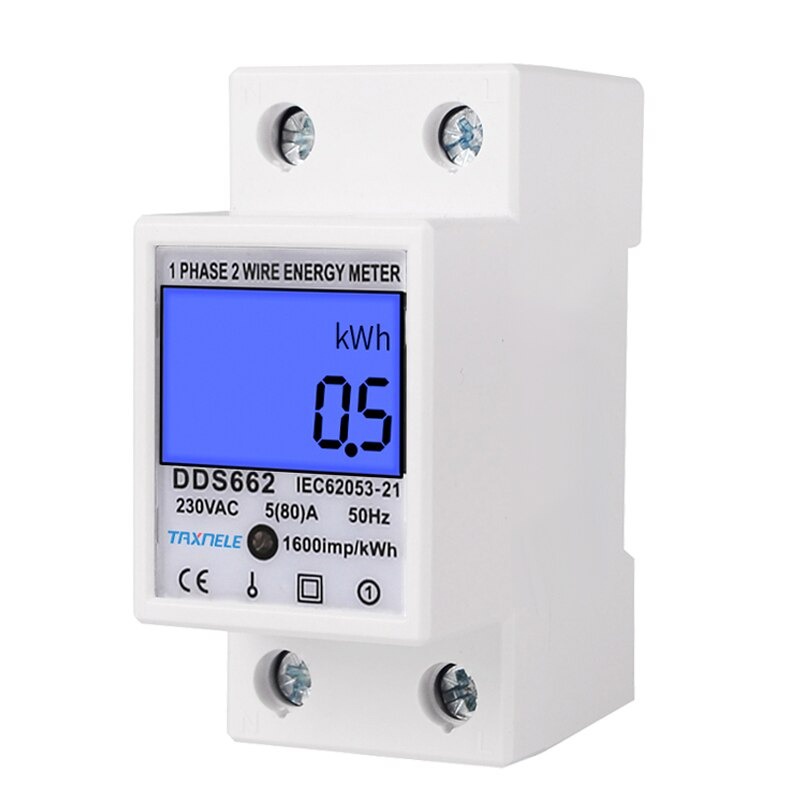 Voltmeter Ammeter Wattmeter kWh Meter Dinrail 5A-80A AC 220V