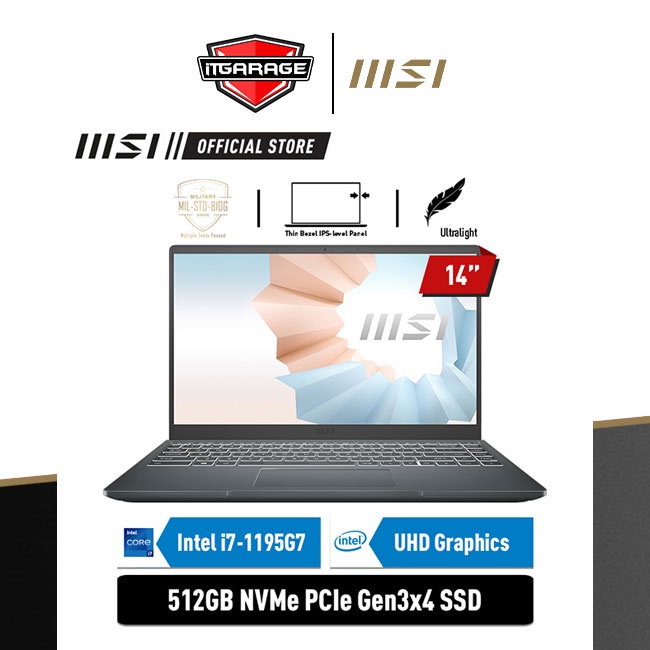 MSI Modern 14 B11MOU-1058ID|i5-1155G7/8G/512G