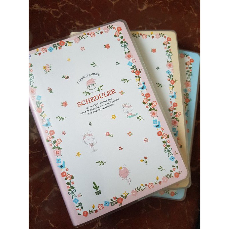 Planner Scheduler Bonne Journee. Monthly, Weekly planner dan Free Note