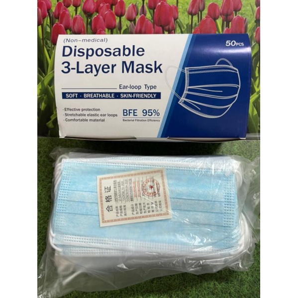 masker 3 ply 1kotak isi 50