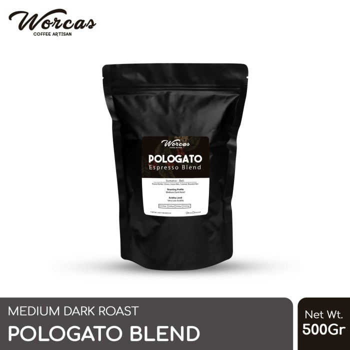 

ge01fgf Worcas Kopi Pologato Espresso Blend 500 Gram - Kopi Biji Ds20X11