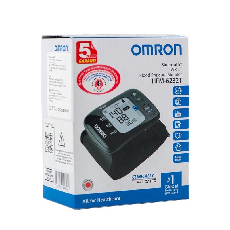 Tensi  Digital Omron HEM 6232T/Tensi Pergelangan Tangan Omron