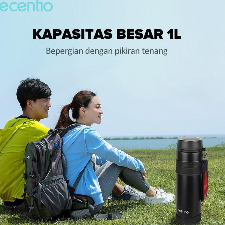 O2Y1 FOODI Termos air panas 1 liter Tumbler Minum botol minum Anti Bocor/termos 1 liter hitam/Bottle