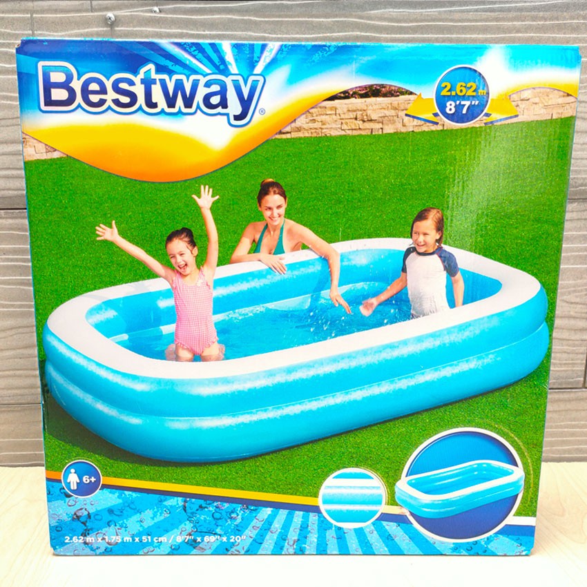 READY MALANG! bisa GOJEK Kolam Renang Anak Jumbo Besar BestWay 262 cm x 175 cm x 51 cm #54006