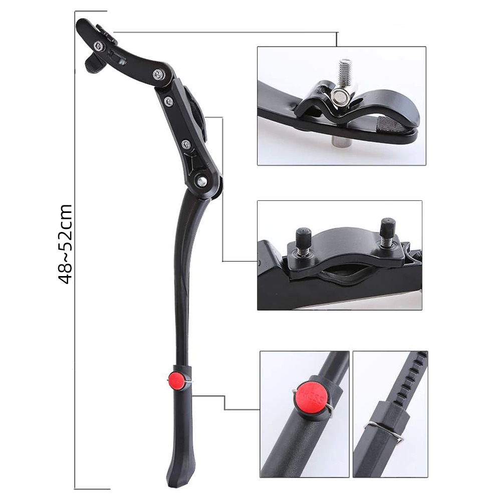 Easydo Standar Parkir Samping Sepeda Bicycle Side Kickstand 48-52cm - H14 - Black