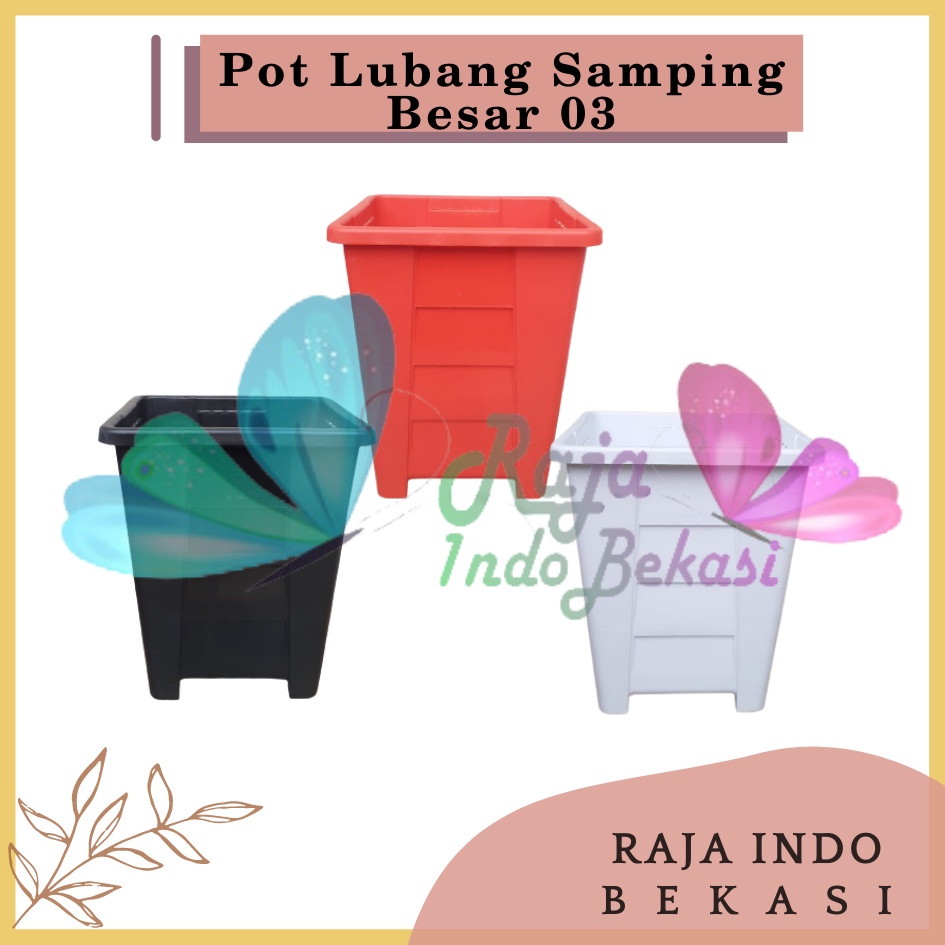 Sekarganes Pot Kotak Tinggi Lubang Samping Besar 03 Putih Hitam Orange Coklat Pot Aglonema Kaktus Besar Tinggi Murah 15 17 25 30 Pot Kotak Persegi Panjang Besar Tinggi - Pot Sinovac 01 02 03