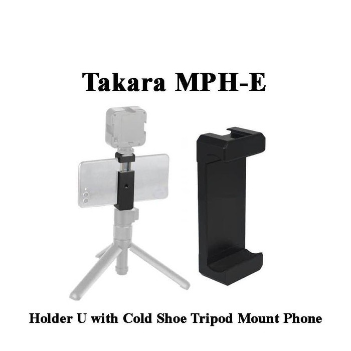 Takara MPH-E Holder U Cold Hot Shoe Mount / Dudukan Microphone LED