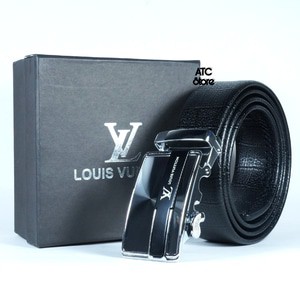 Ikat pinggang pria / gesper kulit /sabuk import merk terkenal LV4