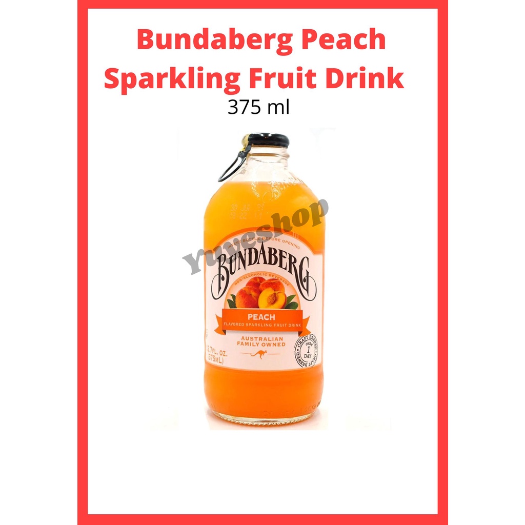 

Bundaberg Peach Sparkling Fruit Drink 375ml- Minuman Australia