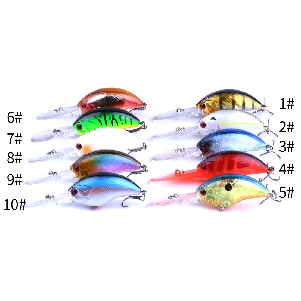 HENGJIA 10PCS Minnow Fishing Lure 9CM 13G Topwater Hard Bait Wobbler Jig Bait Crankbait Carp Striped bass Fishing tackle SwimBait