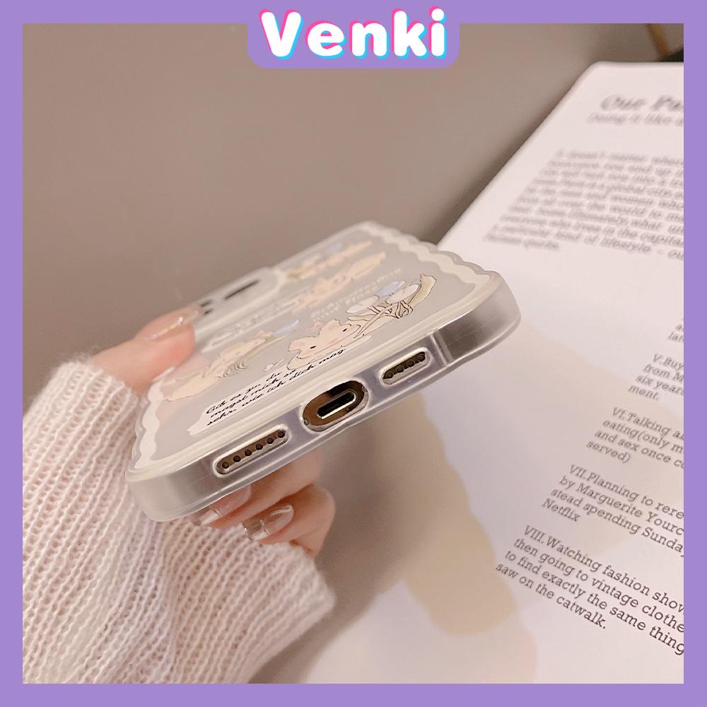 Soft Case Silikon Transparan Anti Slip Shockproof Motif Kelinci Untuk iPhone 13 Pro Max 12 Pro Max 11 7Plus
