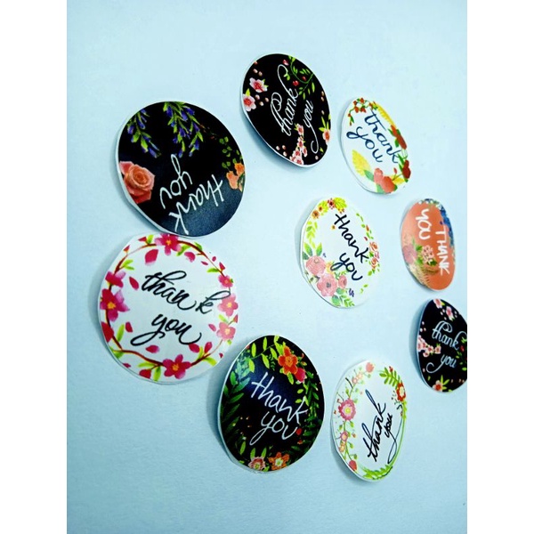 

1 pcs / 12 pcs Stiker Thank You / Stiker Label Motif Thankyou / Stiker Ucapan Terima Kasih