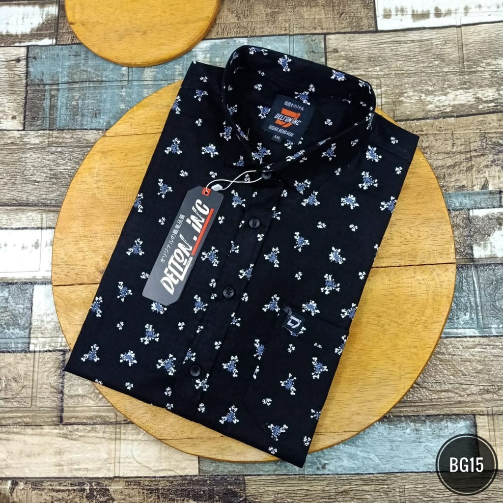 Kemeja Pria Big Size / Kemeja Pria Jumbo / Kemeja Pria Lengan Pendek Ukuran XL/XXL/XXXL (BG24)