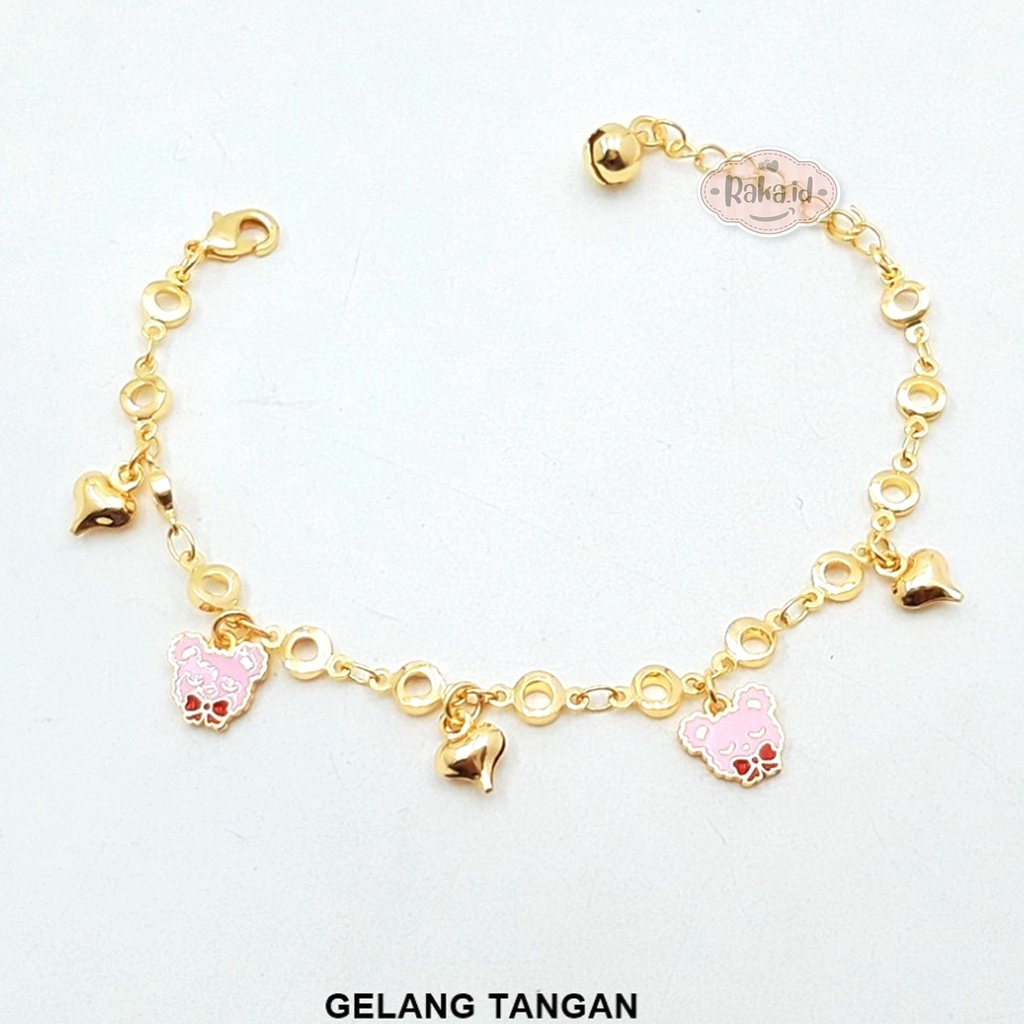 Gelang Tangan Anak Motif Bears BT21 Pink Love Perhiasan Anak 1098