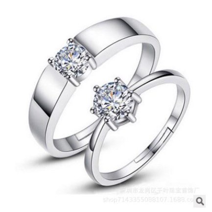 SEPASANG #18 Cincin Couple Anti Karat Sterling Silver 925 Lamaran Tunangan Kawin Korea Fashion S925