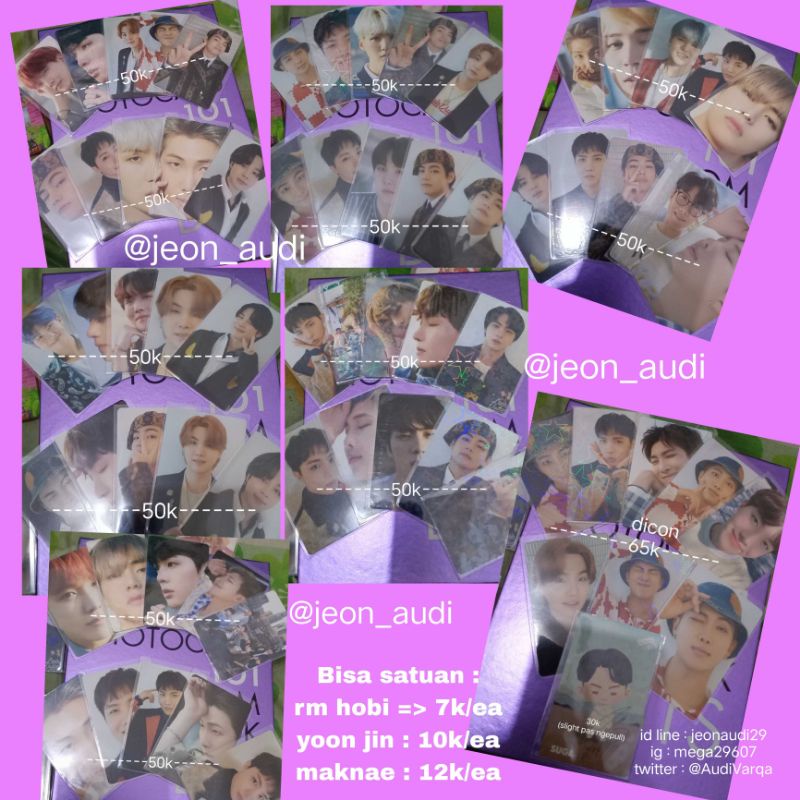 DICON 101 BTS, POSTCARD WEVERSE BTS, POB WEVERSE BTS, TRYPICTH WEVERSE BTS, COMPACT, STANDART