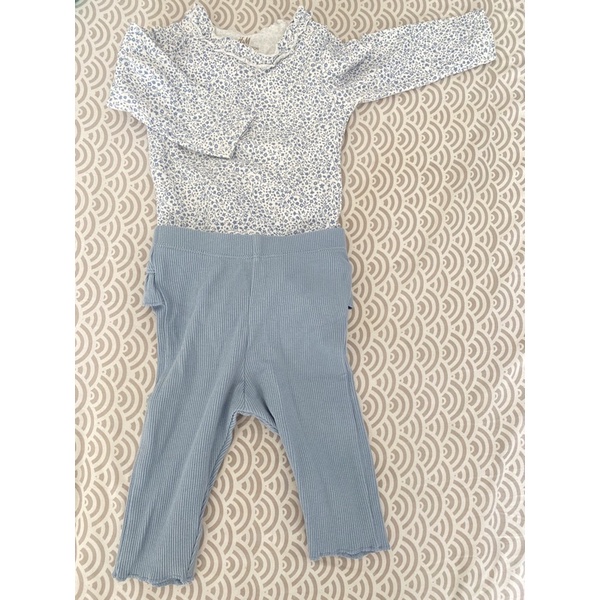 preloved HnM jumpsuit&legging 0-1month