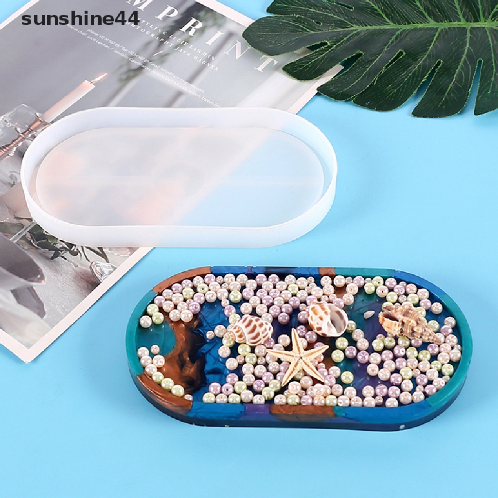 Sunshine Cetakan Epoxy Resin Bentuk Oval Bahan Silikon Untuk Membuat Kue DIY