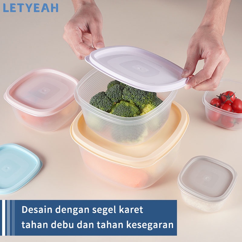 letyeah kotak penyimpanan kulkas set / wadah penyimpanan kulkas / tempat kulkas makanan kotak penyimpanan