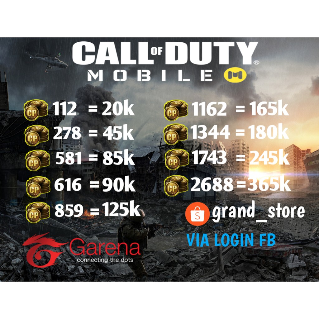 Voucher COD Mobile - Top Up CP Game Call Of Duty Mobile - 