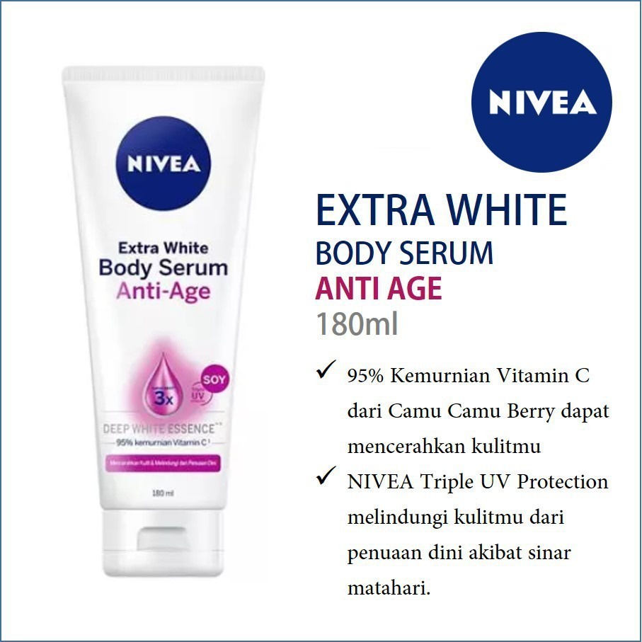 NIVEA Extra White Body Serum 180ml ANTI AGE