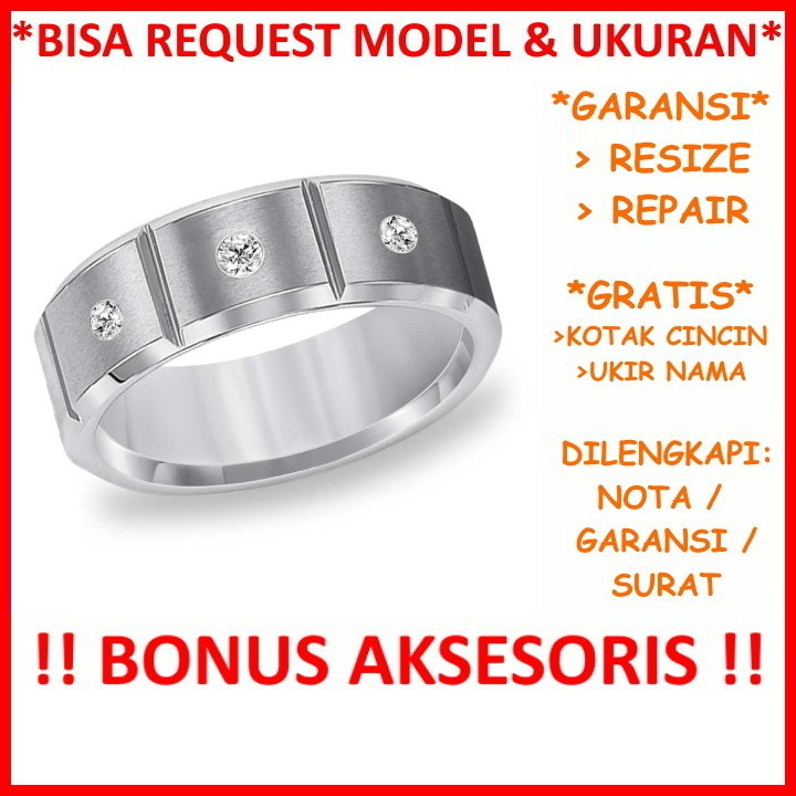 Bisa Pesan Model Garansi Silver Asli Cincin Tunangan Perak Kawin Nikah Gratis Ukir Tulis Nama Id169