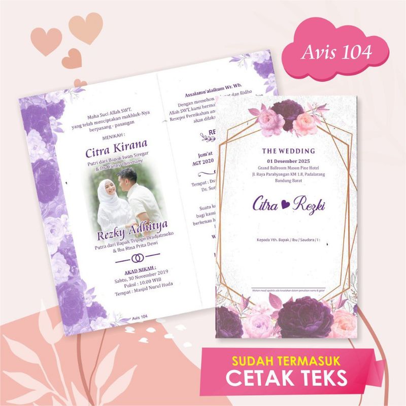 

undangan murah terbaru rustik