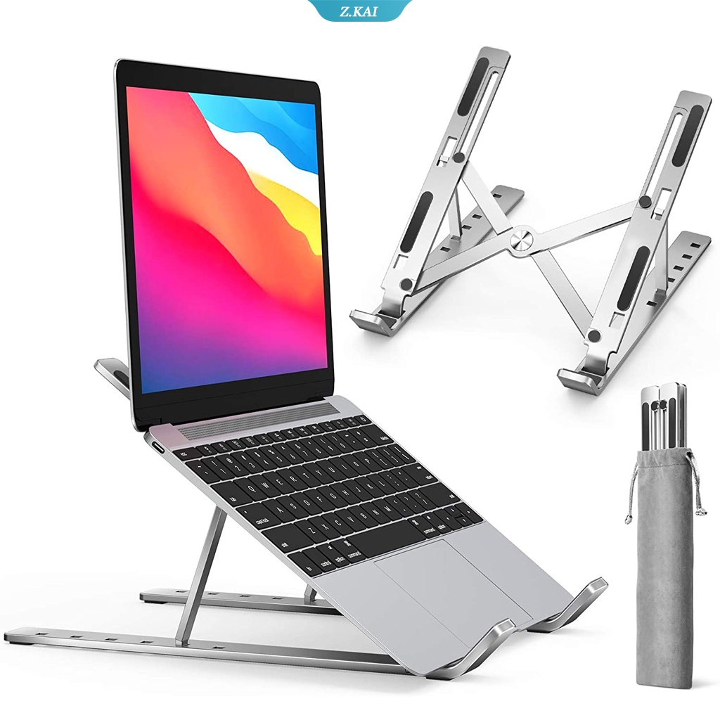 N8 Stand Laptop / Notebook / Tablet / Macbook Bahan Aluminum Bisa Dilipat