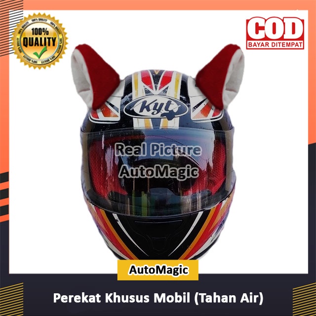 Helm Telinga Kucing [Universal] - Helm Kuping Kucing Harga isi 2 pics Bulu Import Korea Lembut Kuat 
