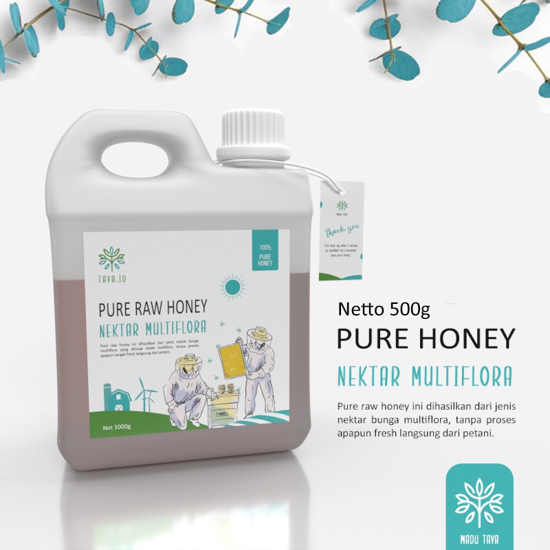 

Madu Murni Tava Nektar Multiflora 500g Madu Organik