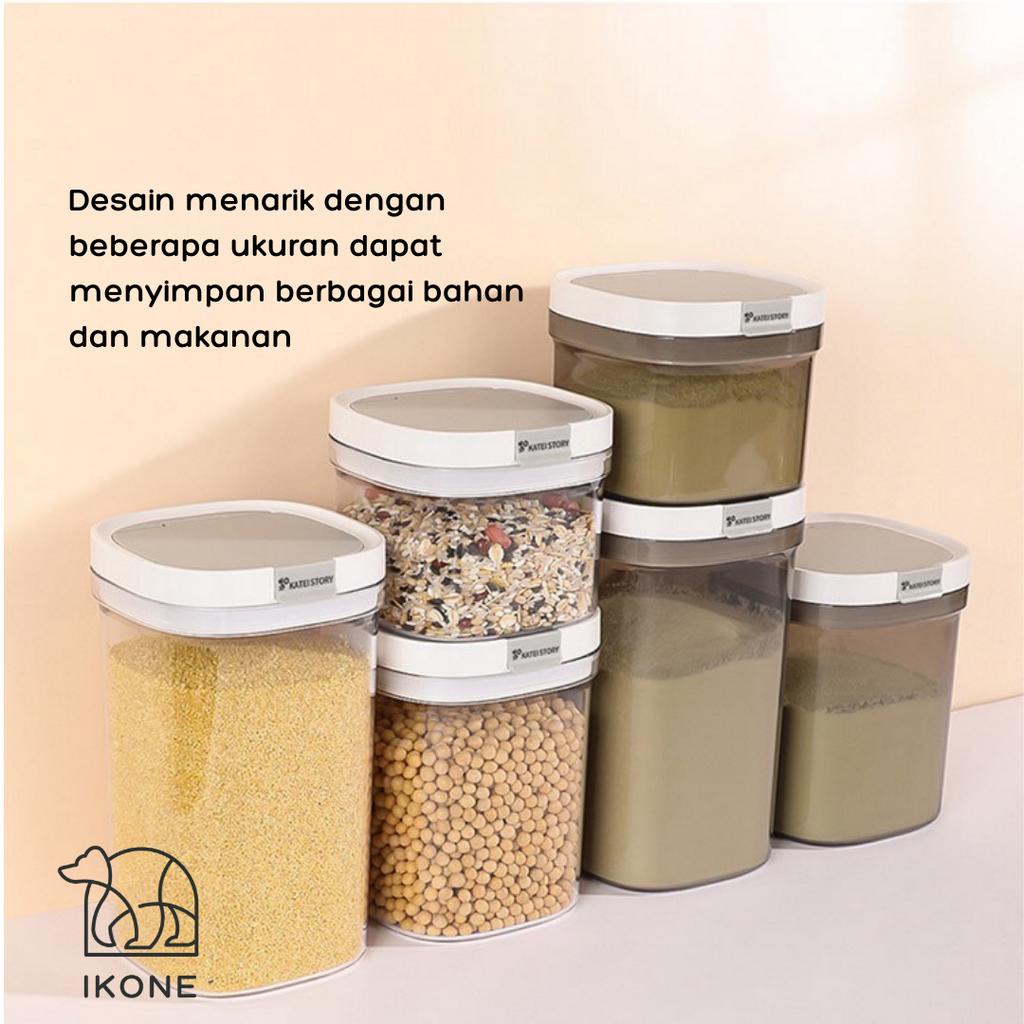 【IKONE】YOMA Toples Kotak Penyimpanan Makanan Toples Susu Kedap Udara Berkualitas Suction Vacuum Sealed Box Kotak Vakum Food Container