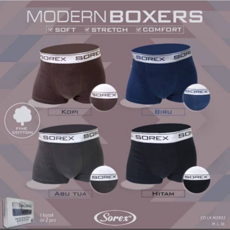 Celana dalam boxer pria Sorex M 3902 modern boxers