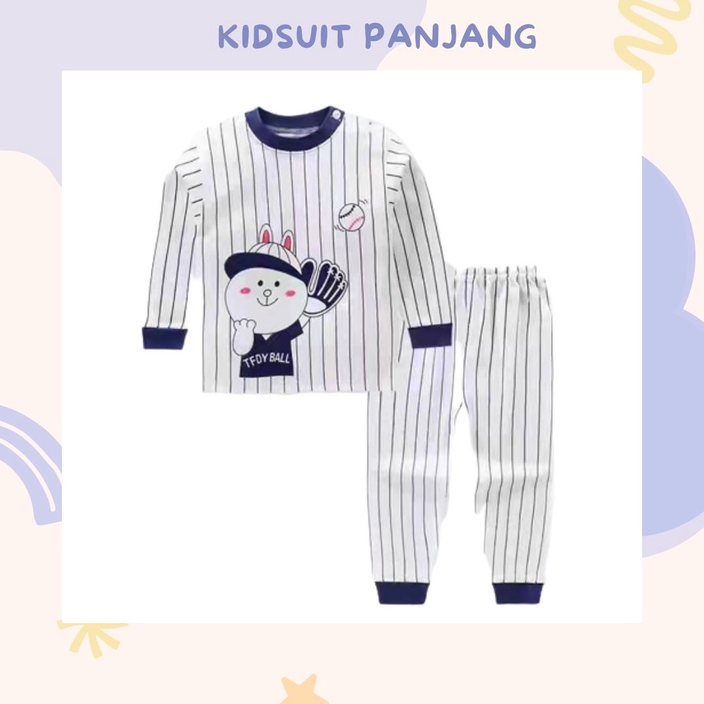 HappyOliver KIDS SUIT PANJANG H5 Setelan Anak Bahan Kaos Lengan Berkualitas Import cewek cowok NEW6